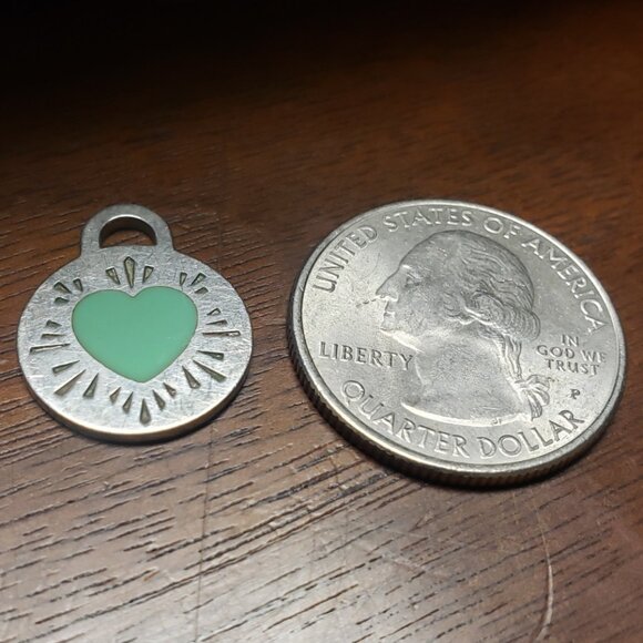 Authentic Tiffany & Co. Pendant for Necklace Blue Enamel Return to Tiffany EUC - Picture 3 of 6